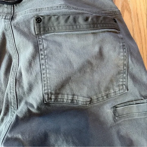 Duluth Pants Men 32x34 Gray Flex Fire Hose Brush Briar Double Knee Flex Hunting - Picture 10 of 11